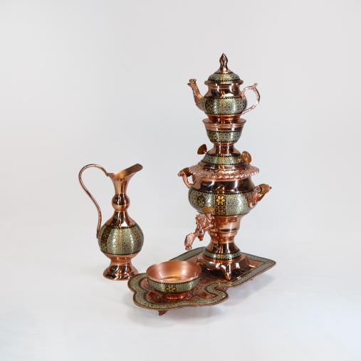 سرویس سماور خاتم کاری سایز 45