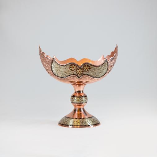 کشکول سایز 3 خاتم کاری شبکه ای 